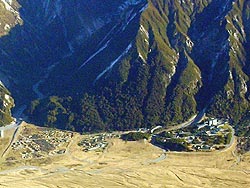 Mt Cook Village aerial